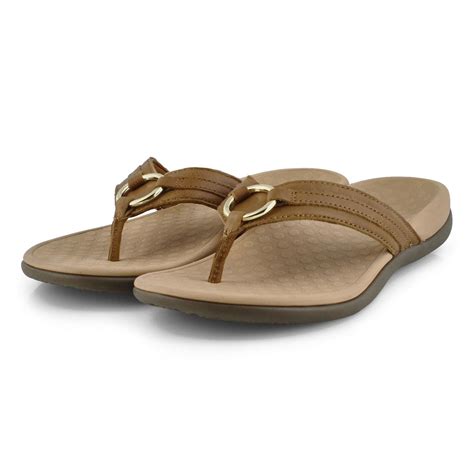 Vionic Women's Aloe Thong Sandal - Mocha | SoftMoc.com