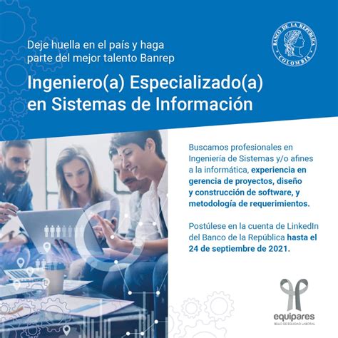 Convocatoria De Talento Humano Ingeniero A Especializado A Sistemas