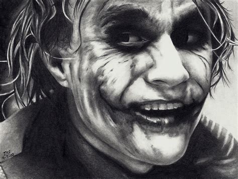 Go To Drawing Of Heath Ledger As The Joker High Res