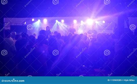 Concert with Stage Lights and Lights Stock Image - Image of night ...