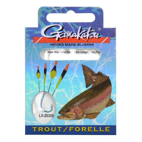 Gamakatsu Haken Hook Bkd Trout Float LS 2030 Forelle 60cm Blau