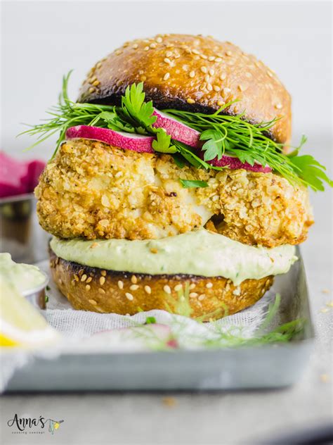 Healthy Breaded Fish Burger - Anna Cooking Concept