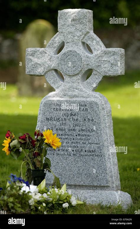 The Newly Erected Headstone Of Spike Milligan In The Grounds Of St