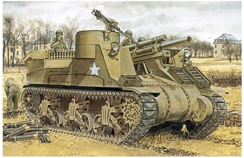 Wwii Us Army M7 Priest Mid Term Production With Magic Track