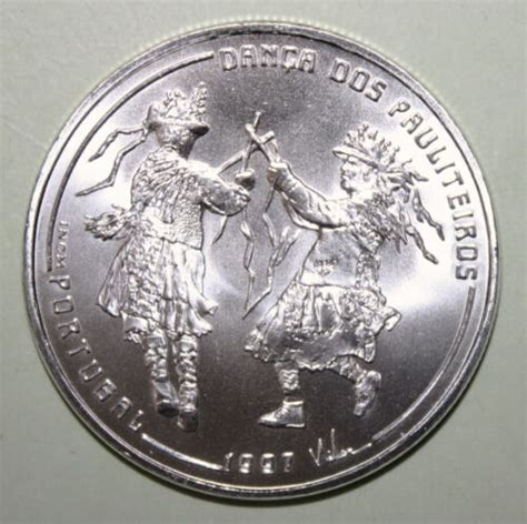 S Portugal Escudos Brilliant Uncirculated Silver Coin