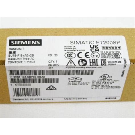 Siemens Es Bp Ba Simatic Et Sp Bu P A B