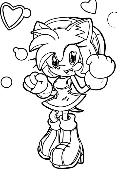 Sonic Amy Coloring Pages