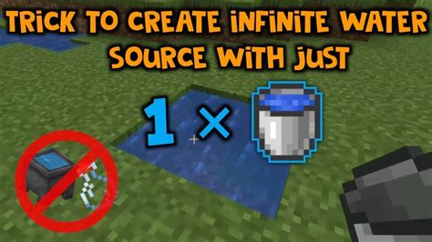 How To Make Endless Water Infinite Water Source Minecraft