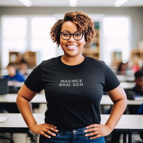 Premium Photo Photo Portrait Of Hot Smiling School Teacher In Classroom