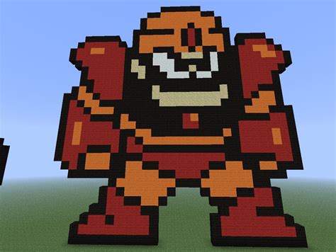 Pixel Art Time Megaman Boss Collection Minecraft Project