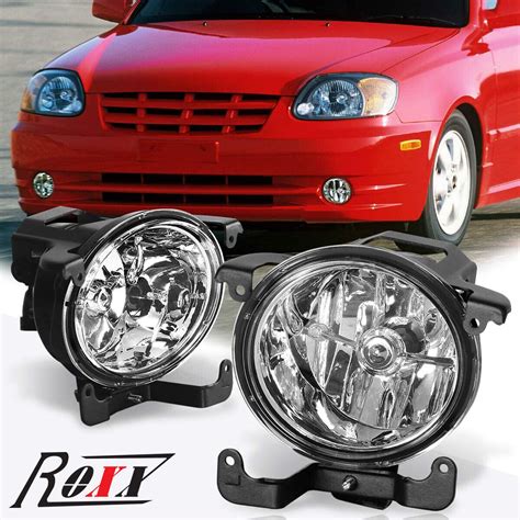 For 2003 2006 Hyundai Accent Fog Lights Assembly Driving Lamps Clear Lens Pair Ebay