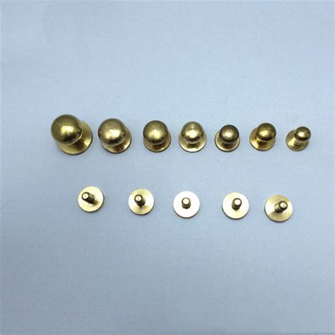 Sam Brown Browne Screw Stud Button Round Head Solid Brass Etsy