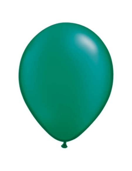 Globos Latex Redondo Cm Metalizado Verde Esmeralda Qualatex