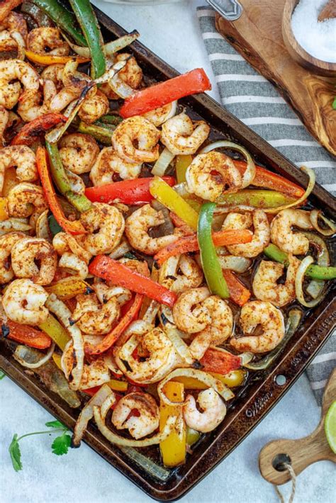 Sheet Pan Shrimp Fajitas That Low Carb Life