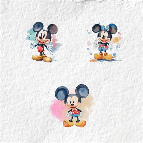 Mickey Mouse Clipart Mickey Mouse Png Mickey Mouse Watercolor