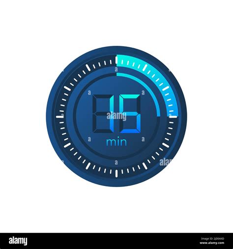 The 15 Minutes Stopwatch Vector Icon Stopwatch Icon In Flat Style On