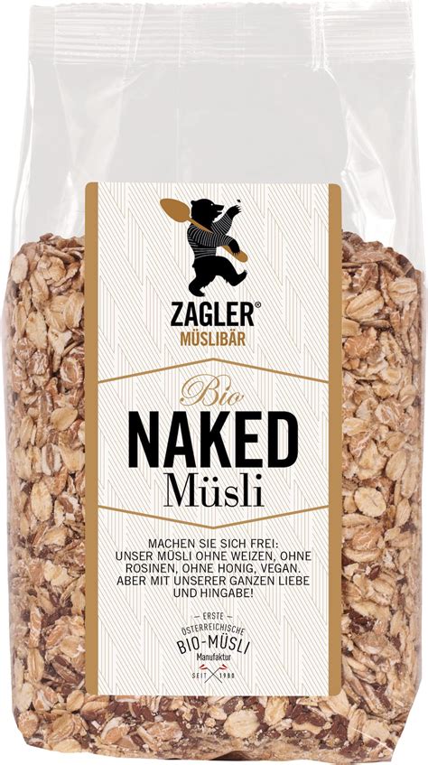 ZAGLER MÜSLIBÄR Organic Naked Müsli 500 g Piccantino Online Shop