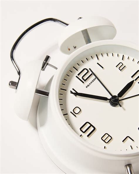 EC078 Serena White Alarm Clock Prop Rental ACME Brooklyn