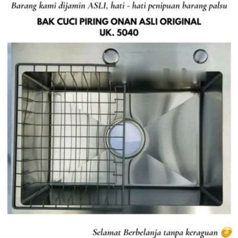 Jual Kitchen Sink Onan Golden Hand Bak Cuci Piring Stainless