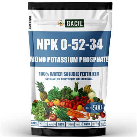 GACIL MKP Mono Potassium Phosphate NPK 00 52 34 Fertilizer Growth