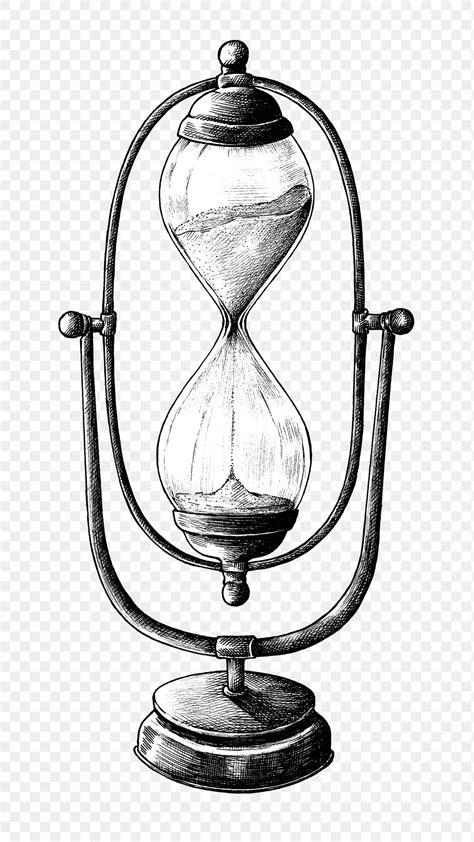 Hand Drawn Hourglass Design Element Free Stock Illustration High