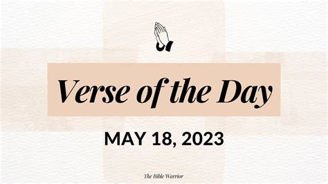 Bible Verse Of The Day May 18 2023 The Bible Warrior Youtube