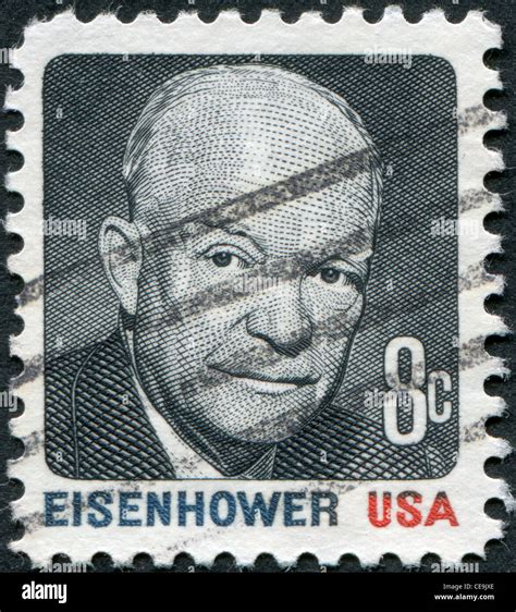 Us Postage Stamp Dwight Eisenhower Banque De Photographies Et Dimages