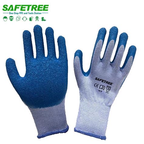 10 Gauge 5 Thread Grade A Ce En388 Latex Coated Cotton Gloves