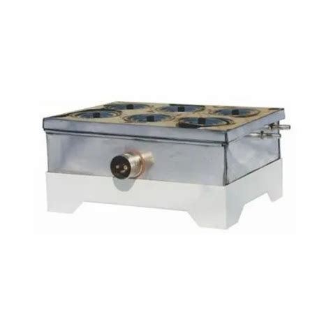 Stainless Steel Manual Water Bath Rectangular Single Wall Six Holes