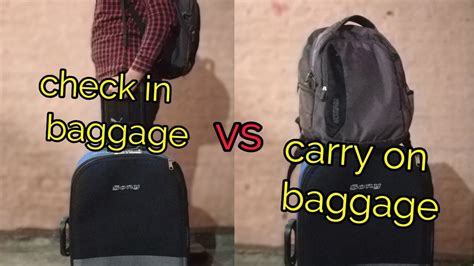 Check In Baggage Or Hand Baggage Difference Youtube