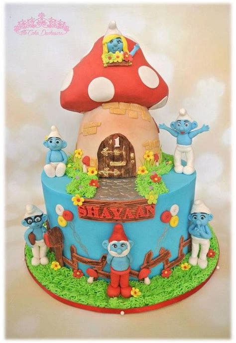 1st Birthday With The Smurfs Decorated Cake By Sumaiya Cakesdecor