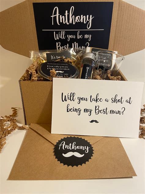 Best Man Proposal Box Groomsman Proposal Tpersonalized Etsy