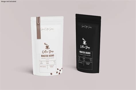 Premium Psd Coffee Pouch Packaging Mockup