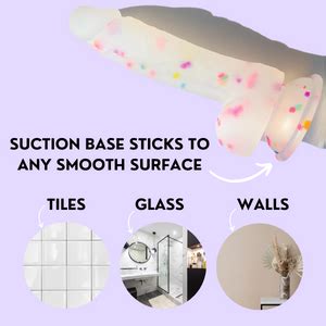 Nirobi Confetti Clear Silicone Dildo Inch Flexible Realistic Dildo With Suction Cup Base