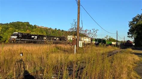 NS 4177 And 7259 Lead Intermodal Eastbound Through Sewickley PA On The