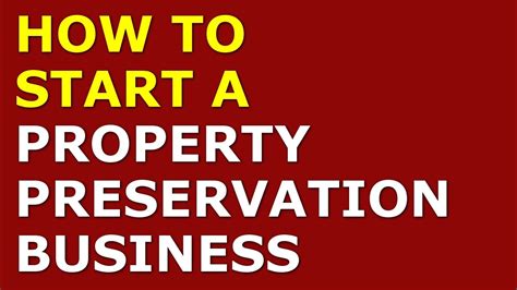 How To Start A Property Preservation Business Free Property