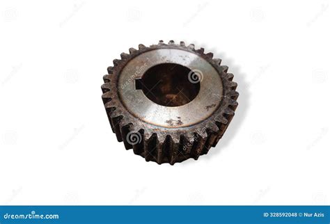 Mechanical Metal Gears And Cogs On White Background Industrial