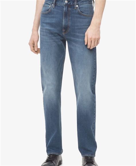 Calvin Klein Jeans Men S Relaxed Straight Fit Jeans Houston Mid Blue