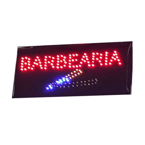 Letreiro Led Painel Luminoso Placa De Aviso Loja Barbearia 220v