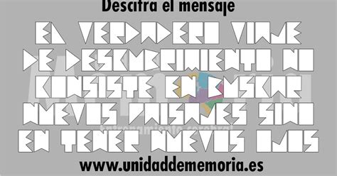 Unidad De Memoria Entrenamiento Cerebral Descifra El Mensaje