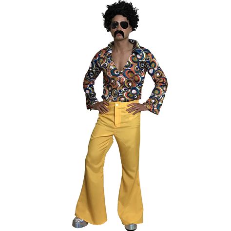 Buy 60s 70s Flared Trousers Mens Disco Groovy Fancy Dress Saterday