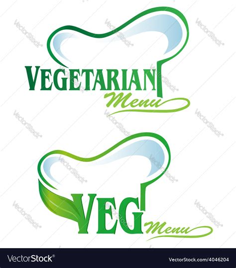 Vegetarian And Veg Symbol Menu Royalty Free Vector Image