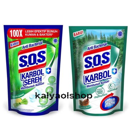 Jual Sos Karbol Wangi Antibakterial Classic Pine Sereh Lemon Ml