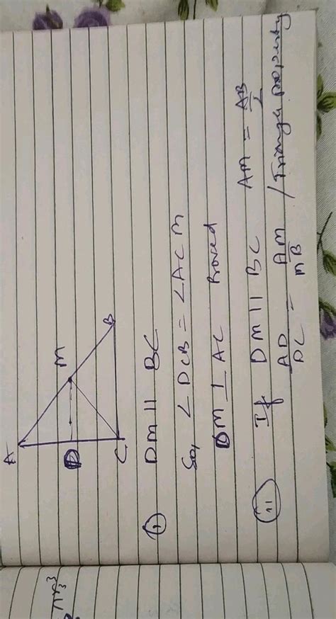 Abc Is A Triangle Right Angled At C A Line Through The Mid Point M Of Hypotenuse Ab And