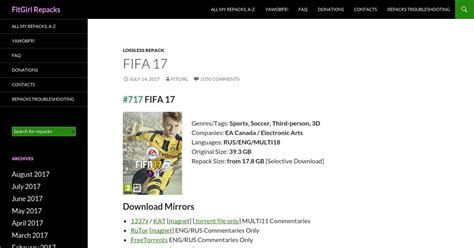 【魚拓】fifa 17 Fitgirl Repacks