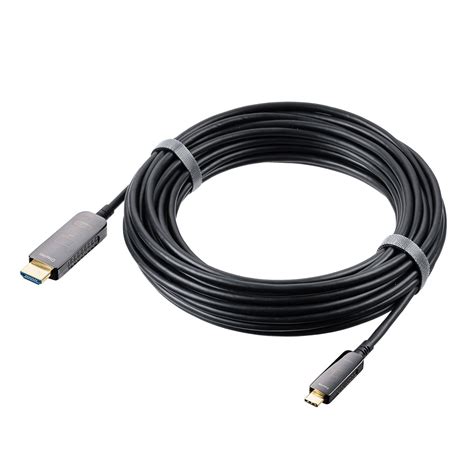 Usb Type C To Hdmi 変換ケーブル 光ファイバー 10m 4k 60hz Macbook Ipad Tv ブラック 500