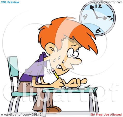 Royalty-Free (RF) Clip Art Illustration of a Cartoon Stressed School ...