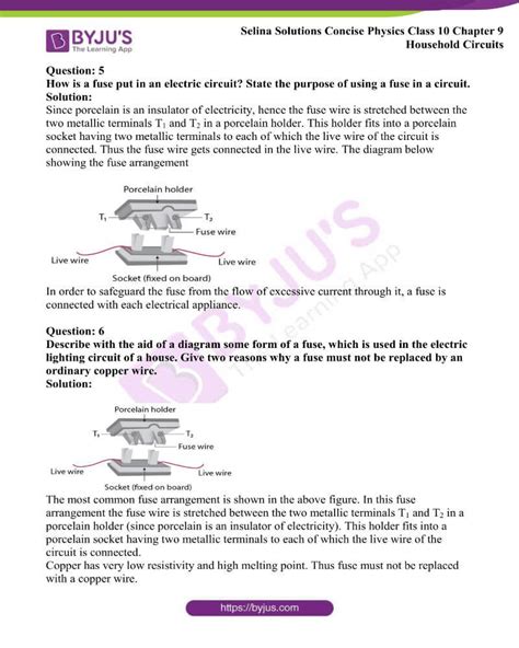 Selina Solutions Concise Physics Class 10 Chapter 9 Household Circuits Download Pdf