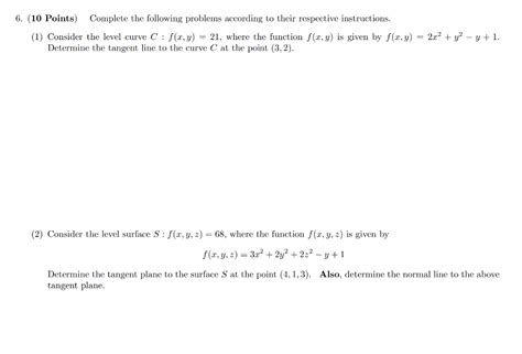 Solved 6 10 Points Complete The Following Problems