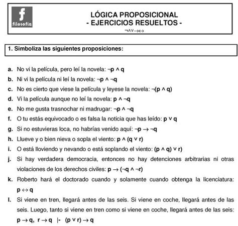 Ejemplos De Logica Logica Conectores Logicos Matematicas Aplicadas